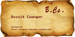 Bozsik Csenger névjegykártya